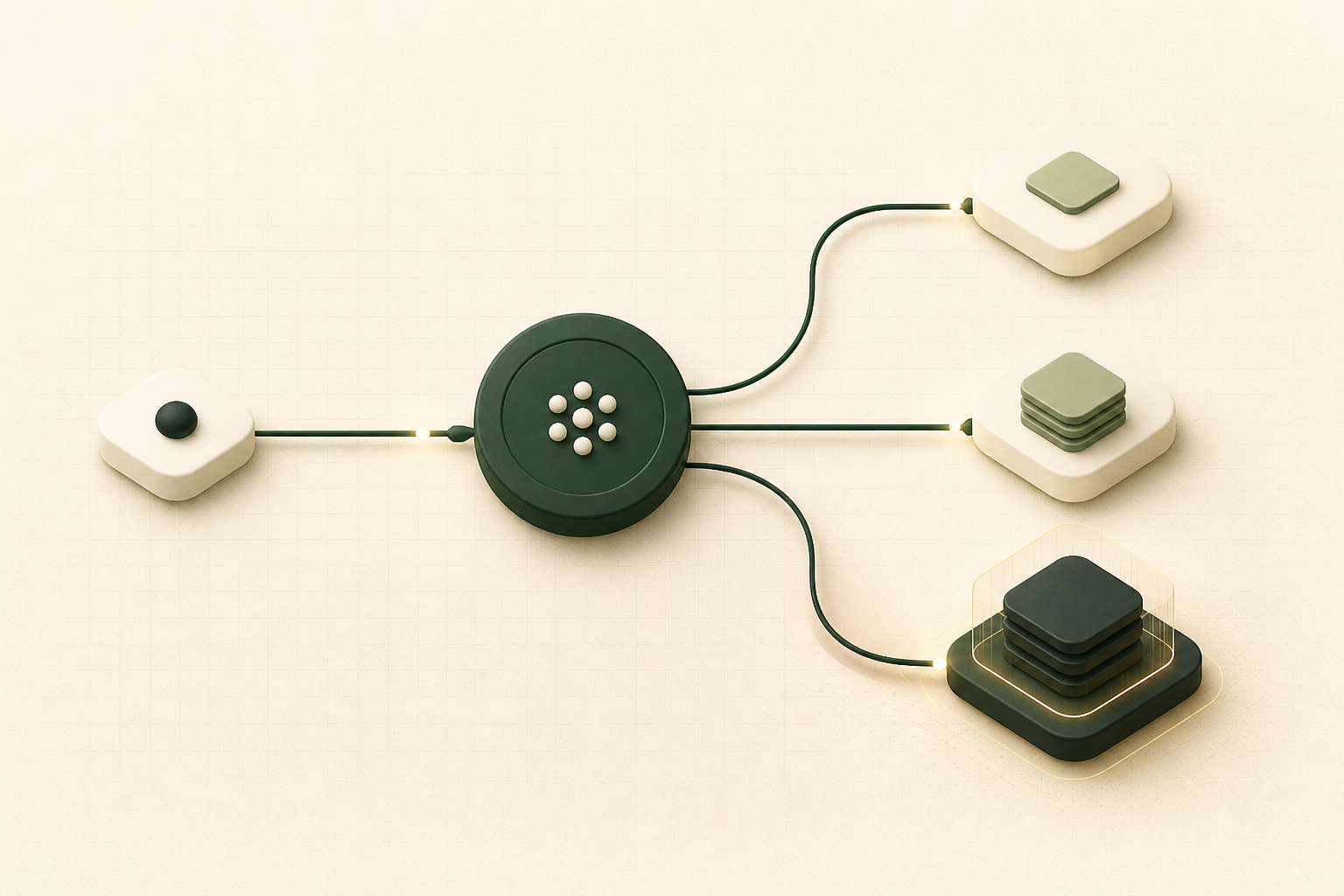 Abstract gateway routing one request to multiple model destinations.